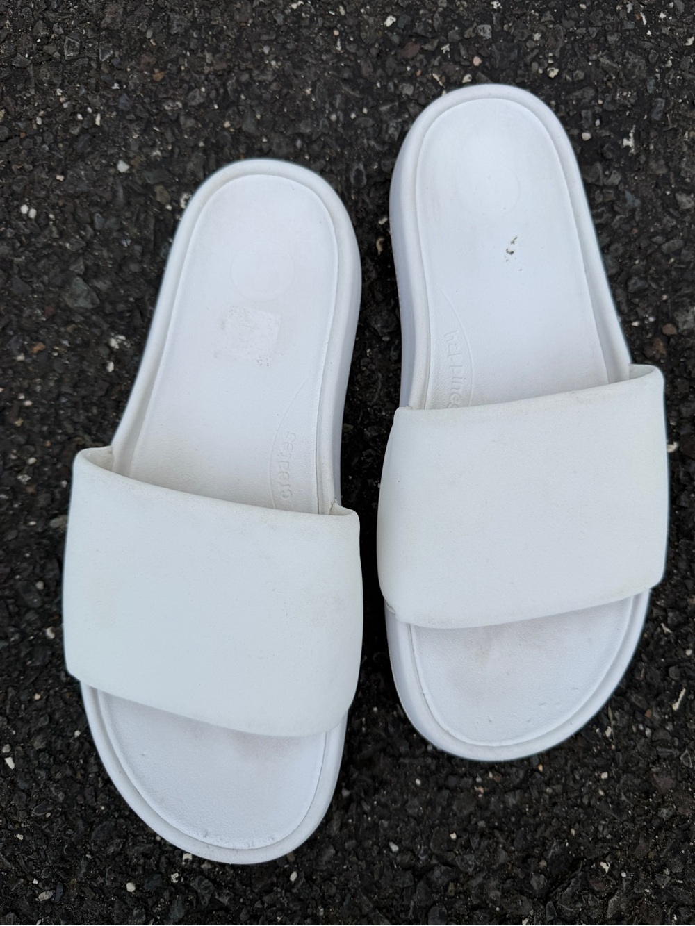 adidas White Women's Adilette-Style Slide
